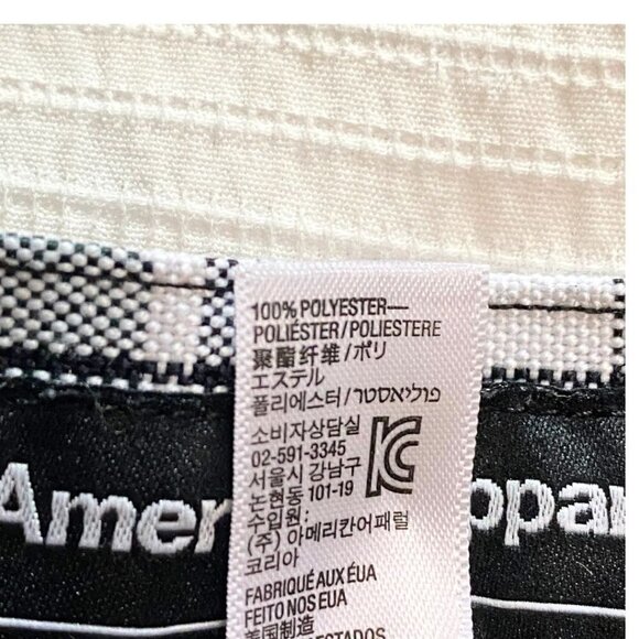 AMERICAN APPAREL BLACK WHITE RED PLAID HIGH RISE MINI PLEATED SKATER SKIRT - XS - Picture 7 of 9